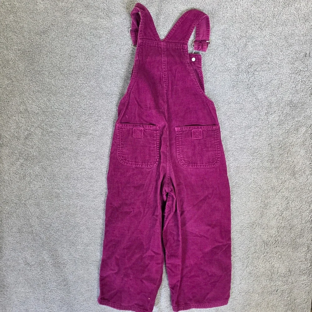 Disney‎ Store Winnie the Pooh Corduroy Overalls Magenta Purple Kids 4T Vintage